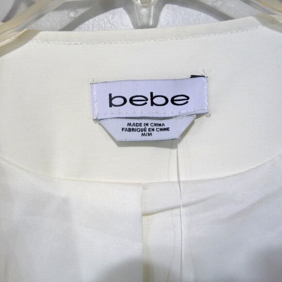 BEBE Lace Inset Trench Vest MEDIUM - Picture 9 of 12